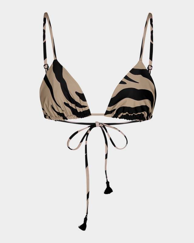 Zebra Konibo Triangle Bikini Top